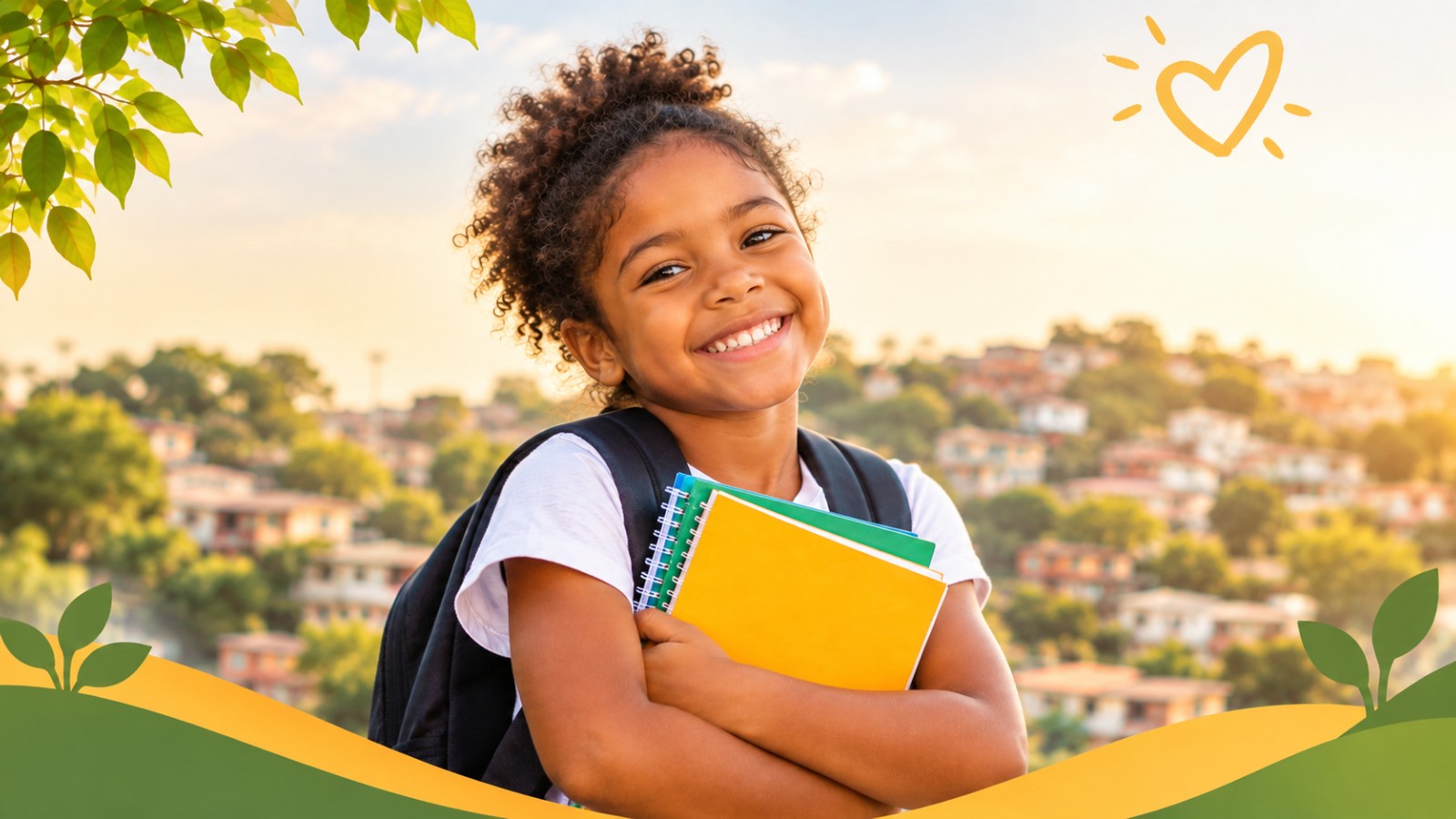 Crianças atendidas pelo projeto sorrindo durante atividade educativa no Jardim Novo São Norberto.